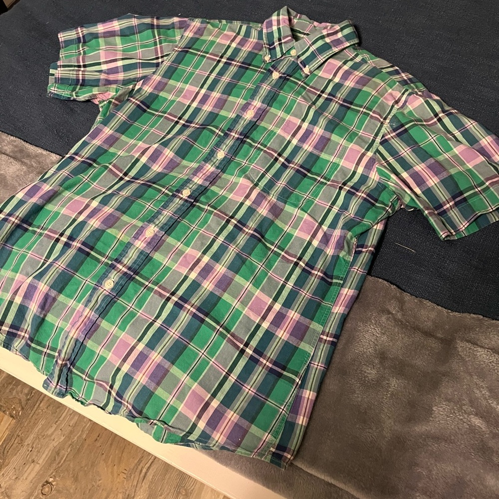 Brooks Brothers Plaid Short Sleeve Button Shirt